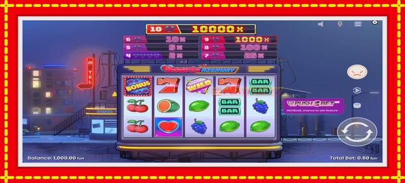 Slot machine Hearts Highway with access to free game online, picture 2