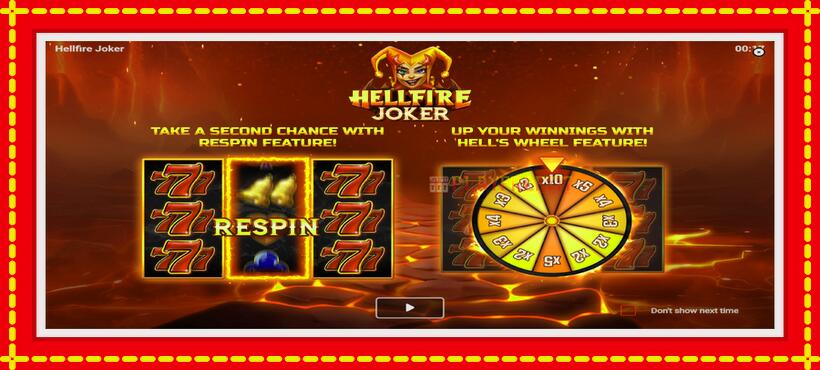 Slot machine Hellfire Joker with access to free game online, picture 1