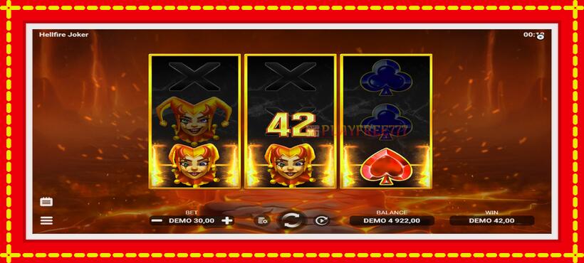 Slot machine Hellfire Joker with access to free game online, picture 3