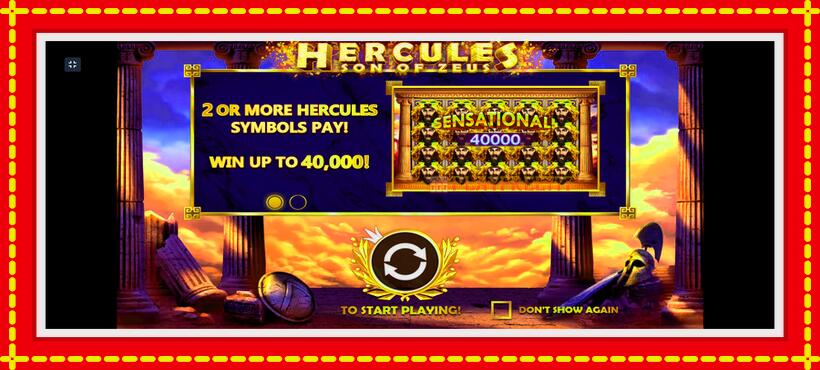 Slot machine Hercules Son of Zeus with access to free game online, picture 1