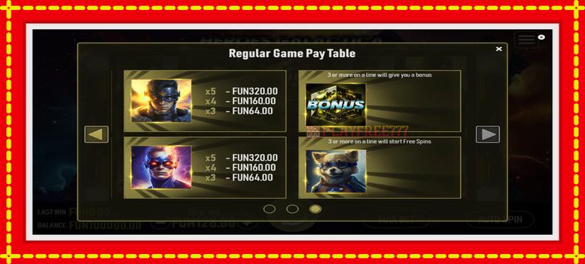 Slot machine Heroes Galactica with access to free game online, picture 5