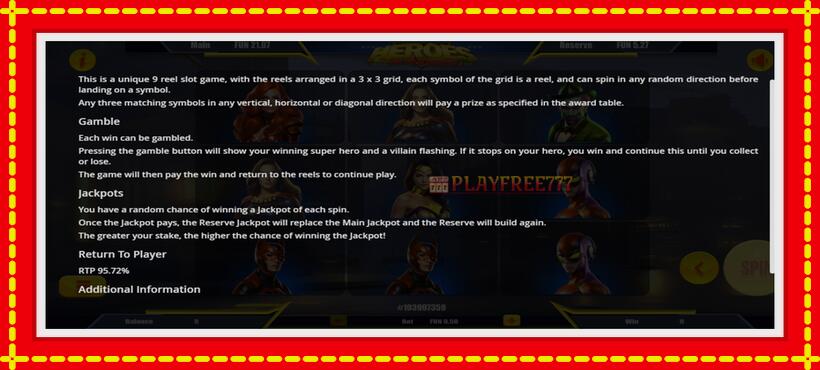 Slot machine Heroes of Fortune with access to free game online, picture 7