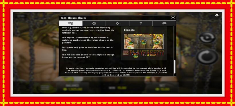 Slot machine Heroes Realm with access to free game online, picture 7