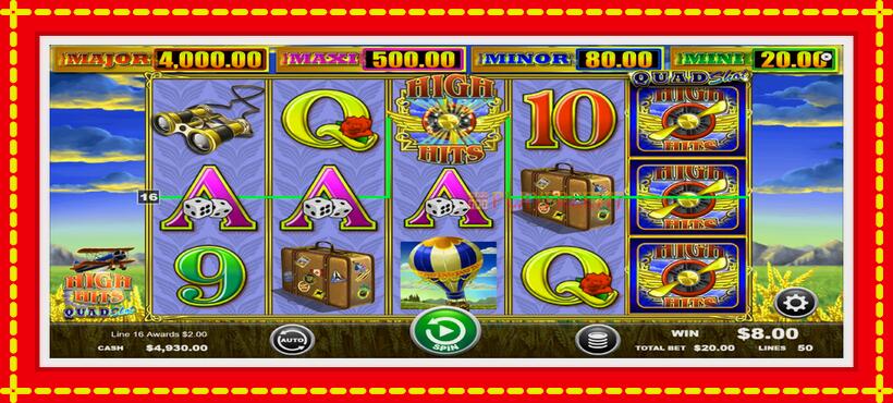 Slot machine High Hits Quad Shot with access to free game online, picture 3