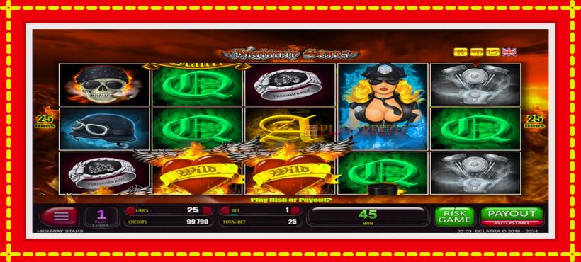 Slot machine Highway Stars with access to free game online, picture 3