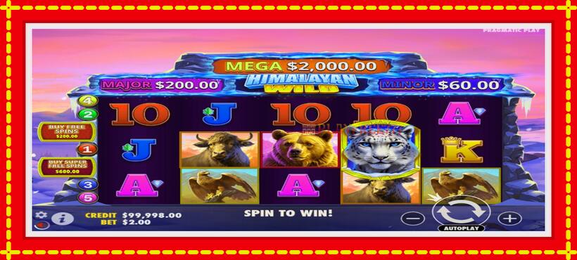 Slot machine Himalayan Wild with access to free game online, picture 1