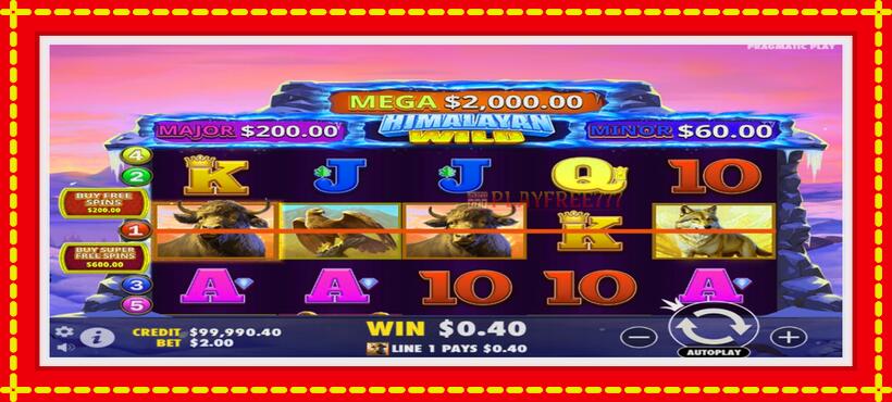 Slot machine Himalayan Wild with access to free game online, picture 2