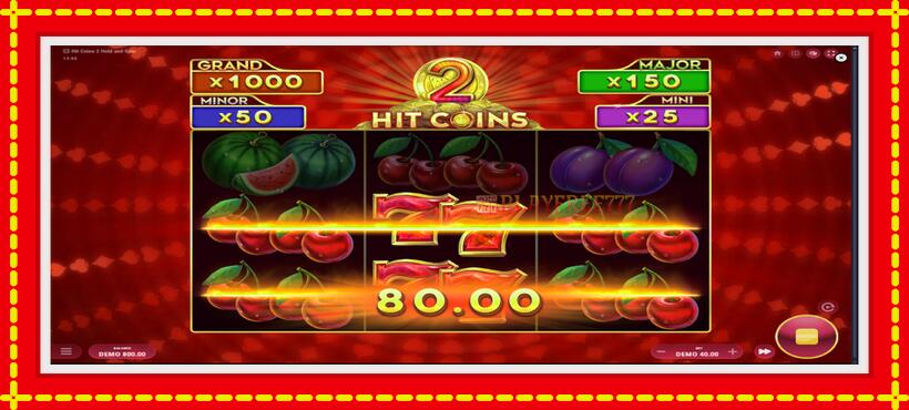 Slot machine Hit Coins 2 Hold and Spin with access to free game online, picture 4