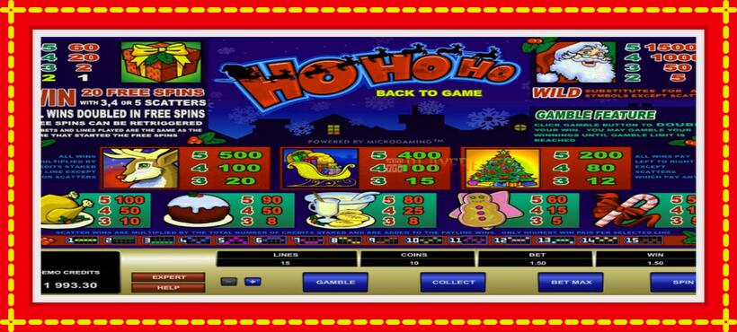 Slot machine Ho Ho Ho with access to free game online, picture 5