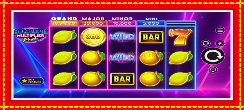 Slot machine Hold & Spin Multiplier Rush with access to free game online, picture 3