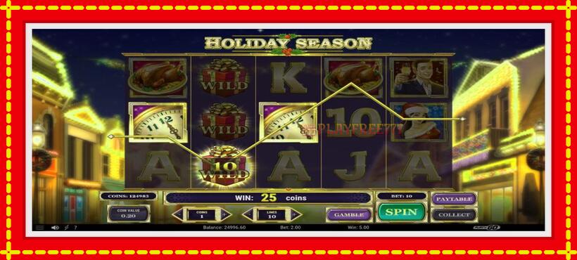 Slot machine Holiday Season with access to free game online, picture 3