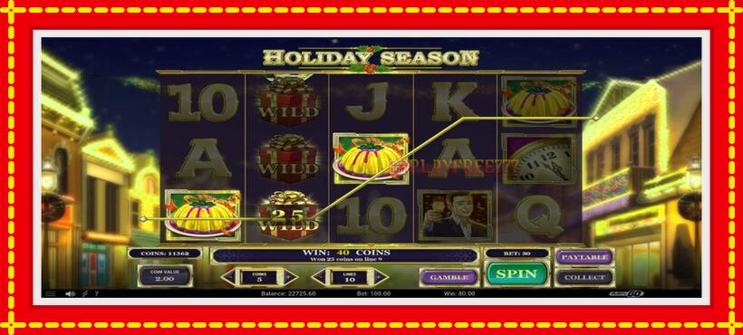 Slot machine Holiday Season with access to free game online, picture 4