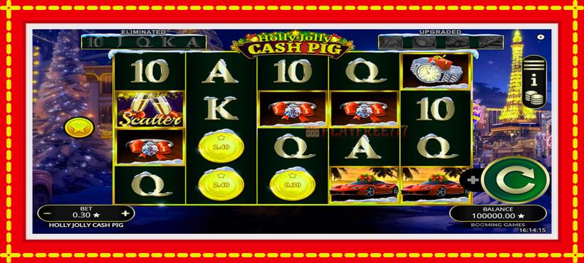 Slot machine Holly Jolly Cash Pig with access to free game online, picture 1