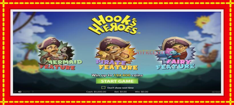 Slot machine Hook’s Heroes with access to free game online, picture 1