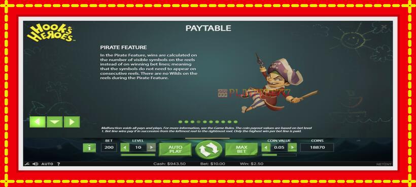 Slot machine Hook’s Heroes with access to free game online, picture 7