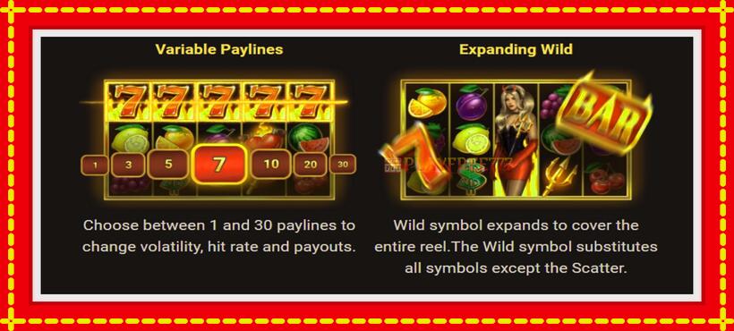 Slot machine Hot Devil Slot with access to free game online, picture 5