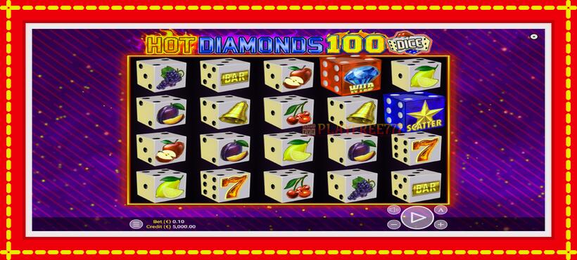 Slot machine Hot Diamonds 100 Dice with access to free game online, picture 1