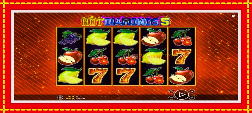 Slot machine Hot Diamonds 5 with access to free game online, picture 1