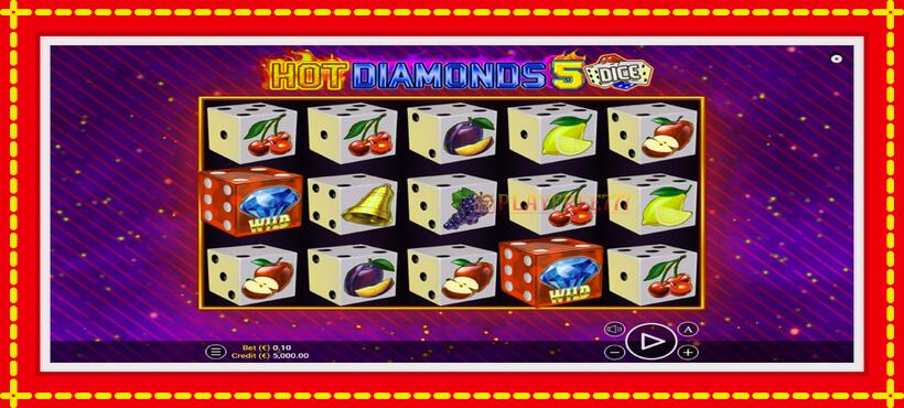 Slot machine Hot Diamonds 5 Dice with access to free game online, picture 1