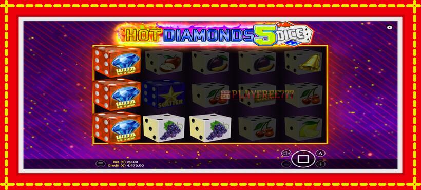 Slot machine Hot Diamonds 5 Dice with access to free game online, picture 4