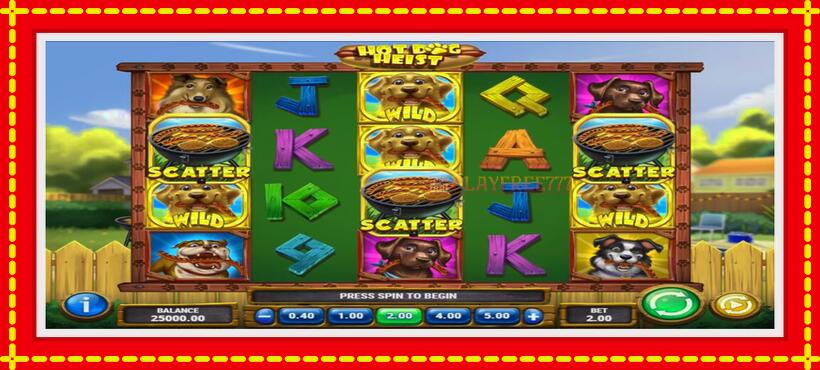 Slot machine Hot Dog Heist with access to free game online, picture 1