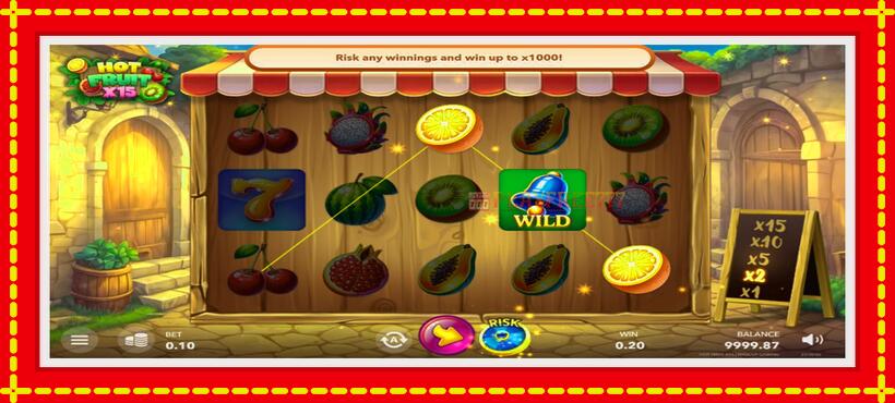 Slot machine Hot Fruit x15 with access to free game online, picture 2