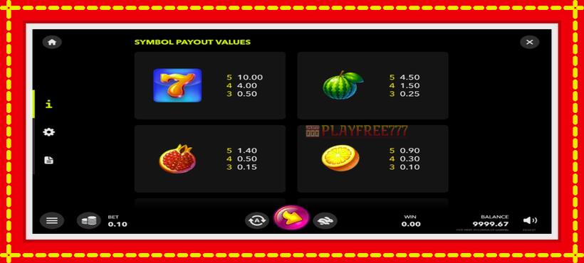 Slot machine Hot Fruit x15 with access to free game online, picture 4