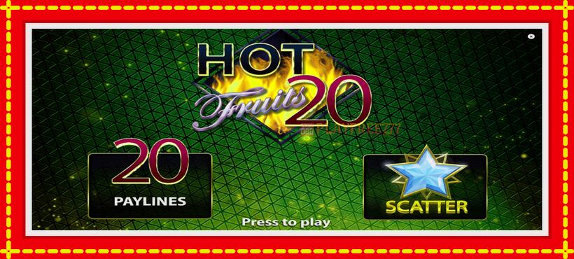 Slot machine Hot Fruits 20 with access to free game online, picture 1