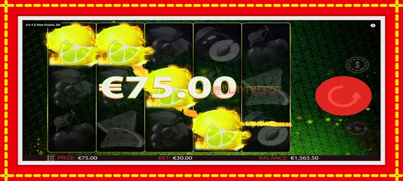 Slot machine Hot Fruits 20 with access to free game online, picture 4