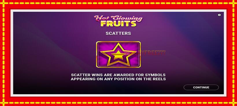 Slot machine Hot Glowing Fruits with access to free game online, picture 1