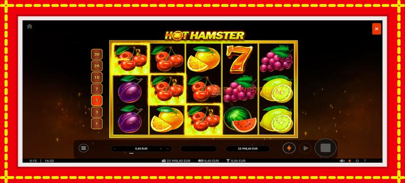 Slot machine Hot Hamster with access to free game online, picture 2