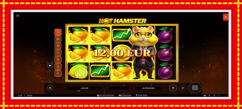 Slot machine Hot Hamster with access to free game online, picture 5