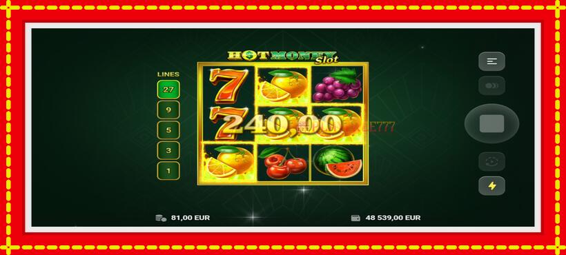 Slot machine Hot Money Slot with access to free game online, picture 3