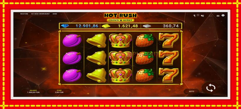 Slot machine Hot Rush Crown Burst with access to free game online, picture 2