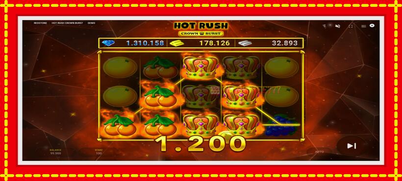 Slot machine Hot Rush Crown Burst with access to free game online, picture 3