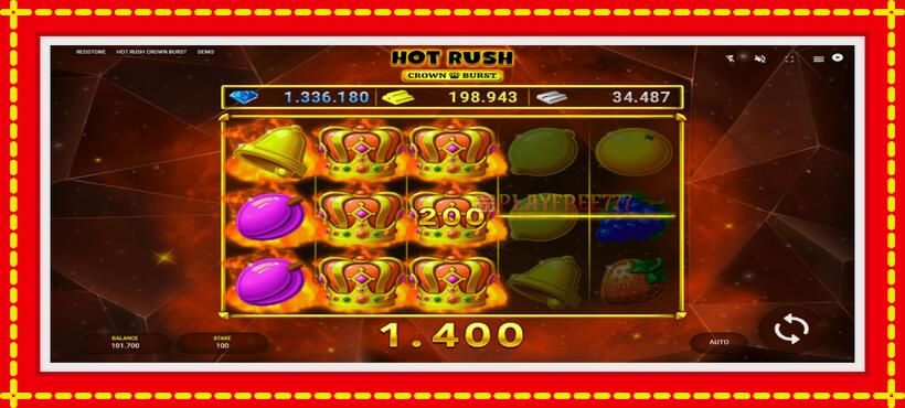 Slot machine Hot Rush Crown Burst with access to free game online, picture 4