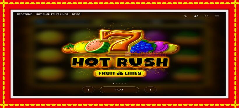 Slot machine Hot Rush Fruit Lines with access to free game online, picture 1