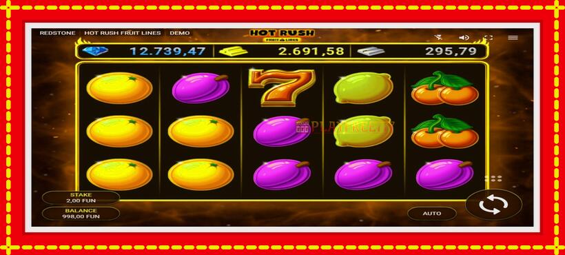 Slot machine Hot Rush Fruit Lines with access to free game online, picture 2