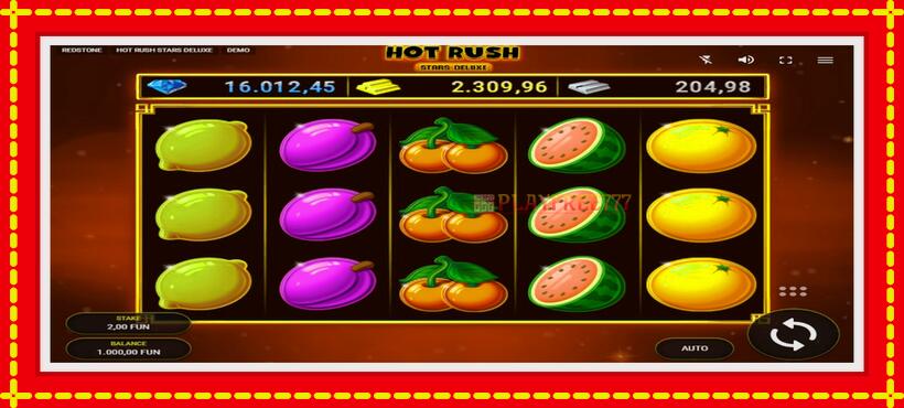 Slot machine Hot Rush Stars Deluxe with access to free game online, picture 1