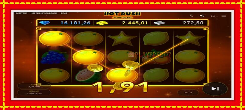 Slot machine Hot Rush Stars Deluxe with access to free game online, picture 2