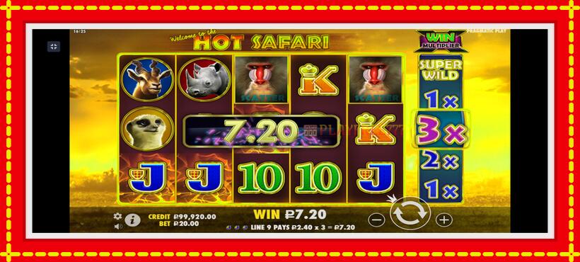 Slot machine Hot Safari with access to free game online, picture 5