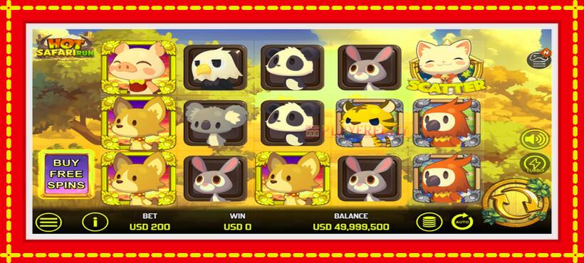 Slot machine Hot Safari Run with access to free game online, picture 2