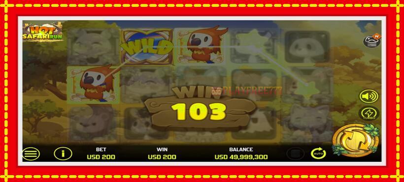 Slot machine Hot Safari Run with access to free game online, picture 3