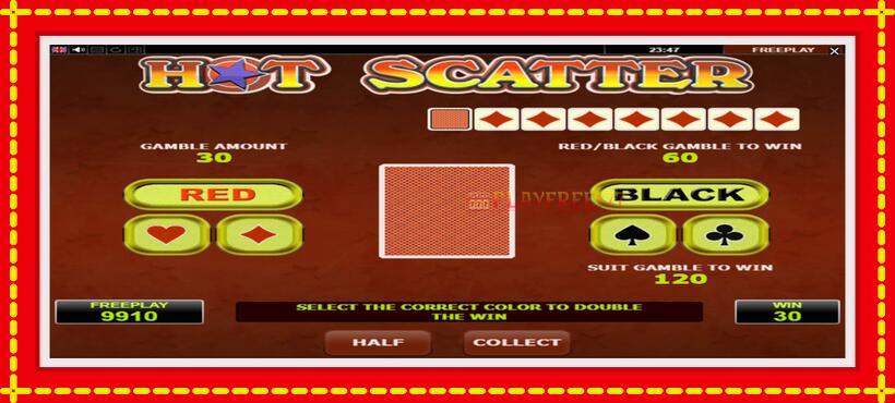 Slot machine Hot Scatter with access to free game online, picture 4