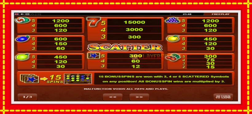 Slot machine Hot Scatter with access to free game online, picture 5