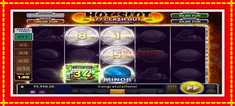 Slot machine Hot Slot: 777 Cash Out Grand Platinum Edition with access to free game online, picture 2