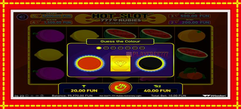 Slot machine Hot Slot 777 Rubies Extremely Light with access to free game online, picture 4