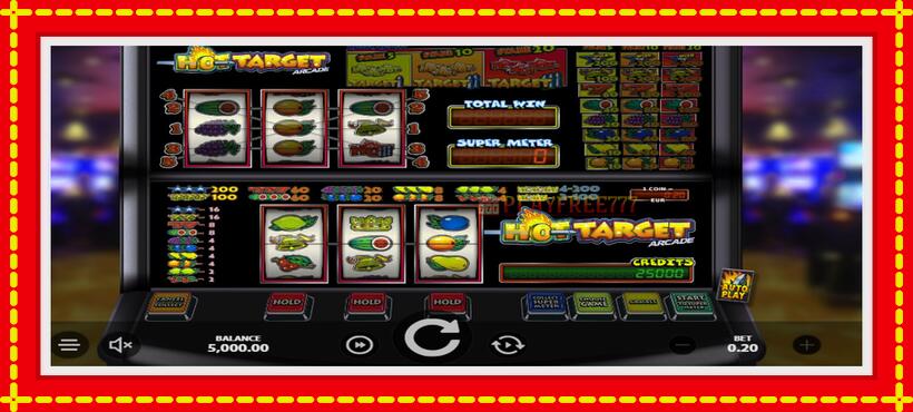 Slot machine Hot Target Arcade with access to free game online, picture 1