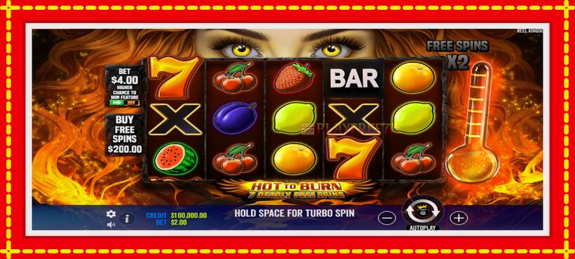 Slot machine Hot to Burn - 7 Deadly Free Spins with access to free game online, picture 2