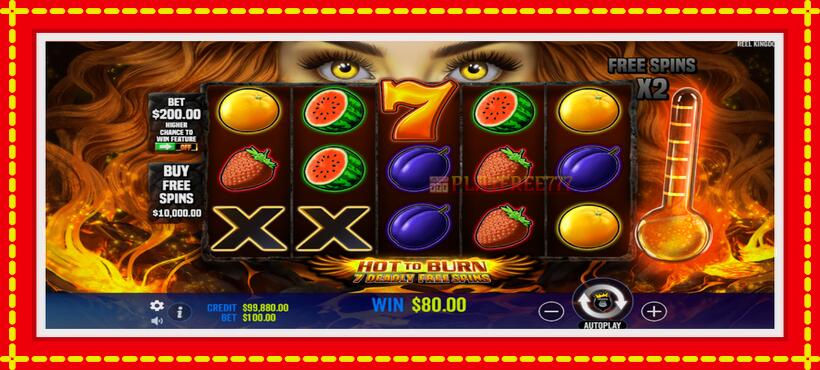 Slot machine Hot to Burn - 7 Deadly Free Spins with access to free game online, picture 3